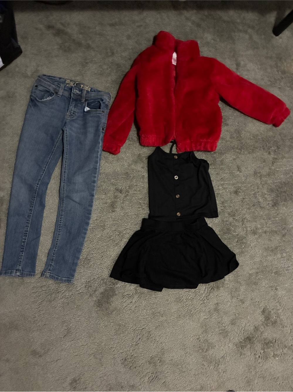 Kids Red Faux Fur Jacket - Stylish Cozy Coat